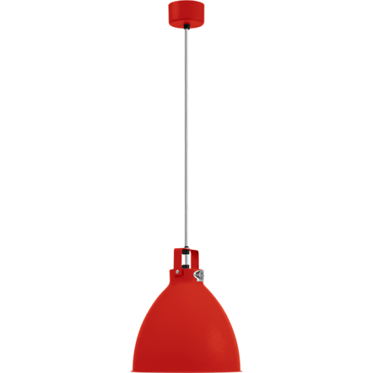 Augustin Suspension Ø24 Rouge Finition Intérieure/Cordon Blanc
