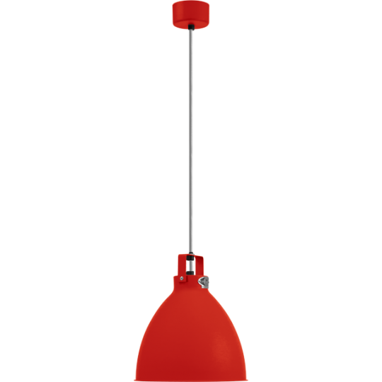 Augustin Suspension Ø24 Rouge Finition Intérieure/Cordon Argent