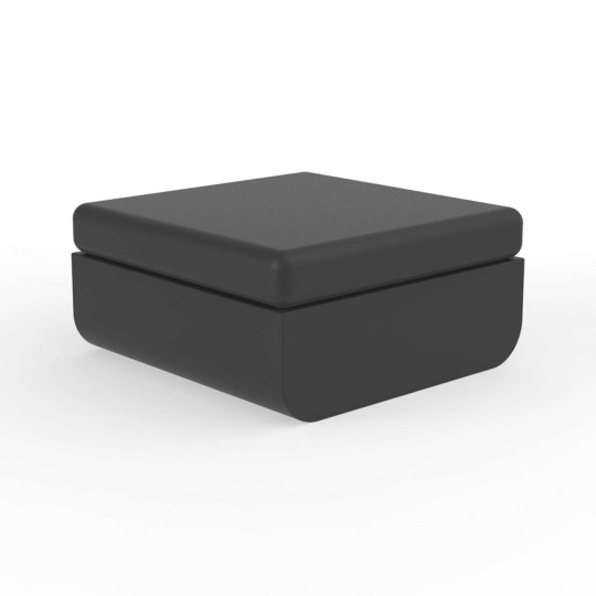 ULM OTTOMAN 82x82x52 Laqué Anthracite