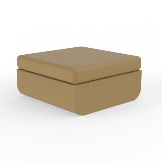 ULM OTTOMAN 82x82x52 Laqué Beige