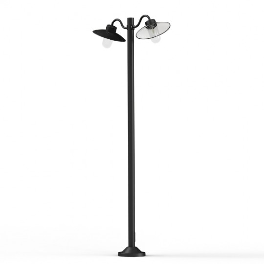 Belcour Lampadaire modèle 5 Double Clair Noir foncé