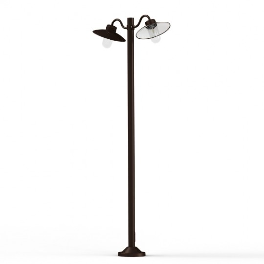 Belcour Lampadaire modèle 5 Double Clair Rouille