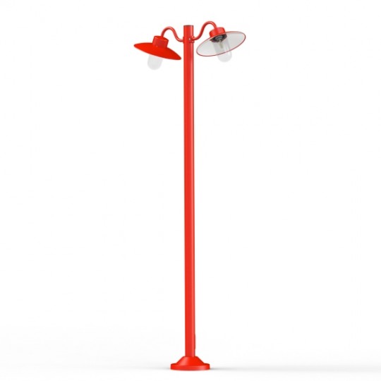 Belcour Lampadaire modèle 5 Double Clair Rouge