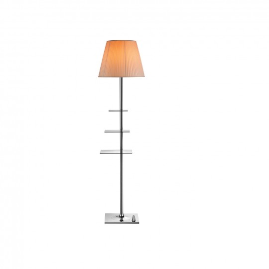 Bibliothèque  Nationale Lampadaire Chromé Tissu