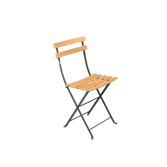Lot de 2 Bistro Chaise Naturel Gris Orage