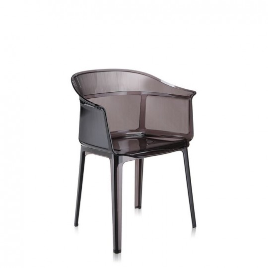 Lot de 2 Papyrus Chaises Fumé Marron