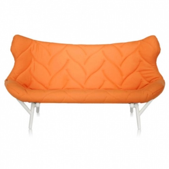 Foliage Canapé Trevira Orange ? Pieds Blancs