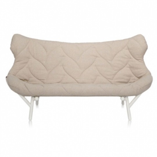Foliage Canapé Trevira Beige ? Pieds Blancs