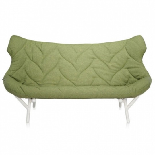 Foliage Canapé Trevira Vert ? Pieds Blancs