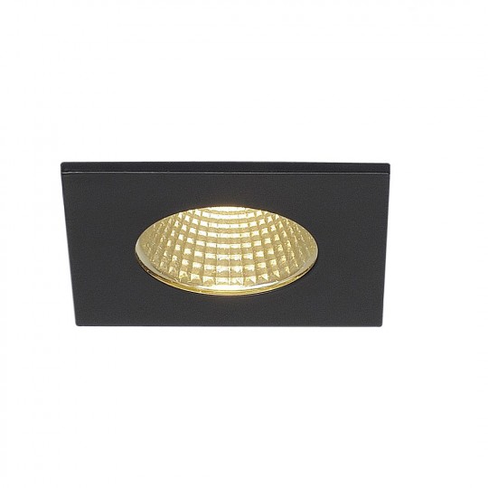 Elegante Encastré Carré LED L8cm Noir