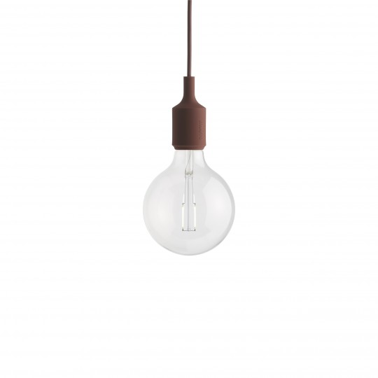E27 Suspension Rouge Profond