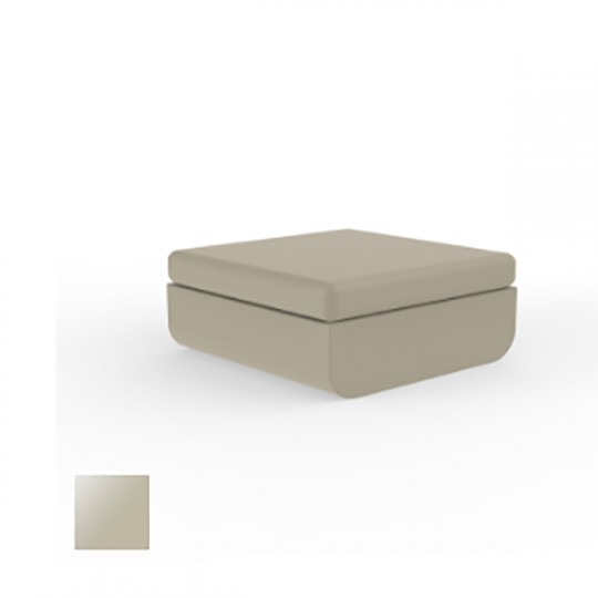 ULM OTTOMAN 82x82x52 Laqué Ecrue