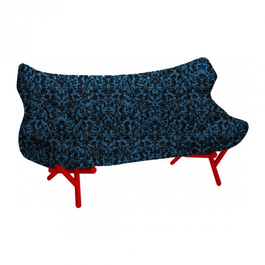 Foliage Canapé Bleu ? Pieds Rouges