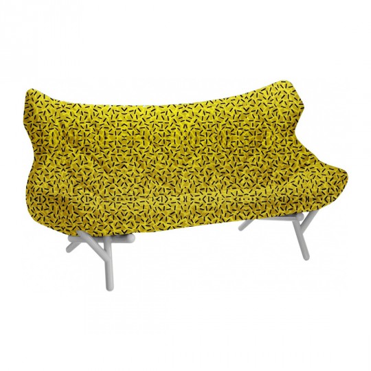 Foliage Canapé Jaune ? Pieds Blancs