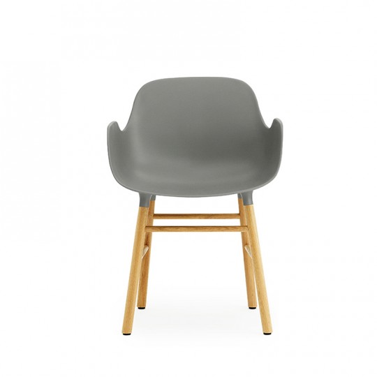 Form Fauteuil Gris Pied en Chêne