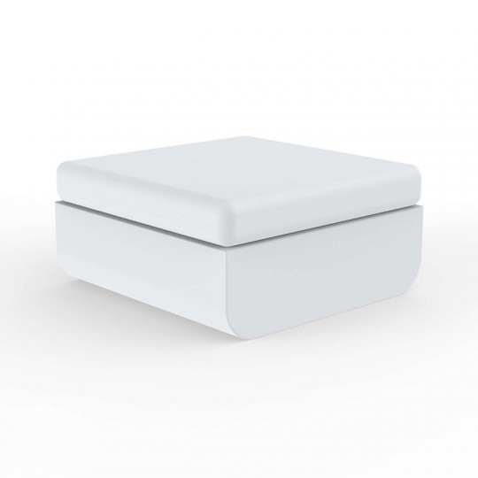 ULM OTTOMAN 82x82x52 Laqué Blanche