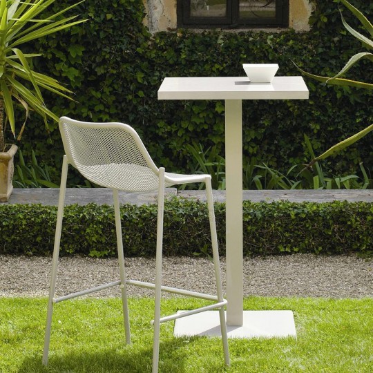 Lot de 2 Round Tabouret Gris