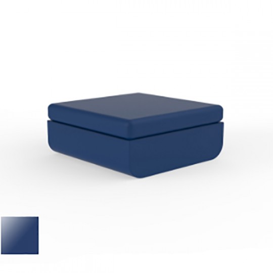 ULM OTTOMAN 82x82x52 Laqué Bleue Marine