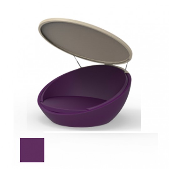 ULM DAYBED Avec Parasol Laqué Prune