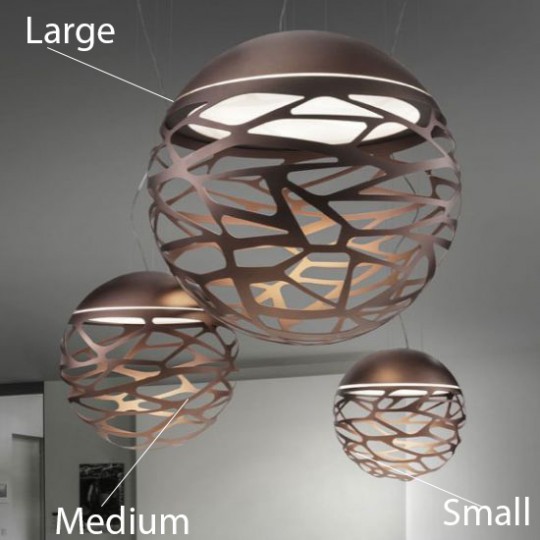Kelly Suspension Large Sphere Ø80 Bronze Cuivré