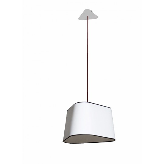 Suspension Grand Nuage Blanc Bordure Noire