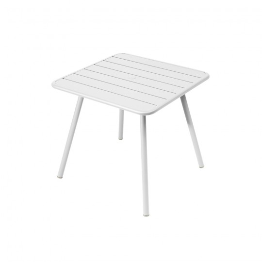 Luxembourg Table 4 Pieds 80X80cm Blanc Coton