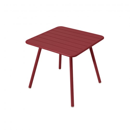 Luxembourg Table 4 Pieds 80X80cm Piment