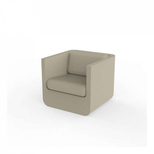ULM Canapé 82x82x72 Laqué Ecru