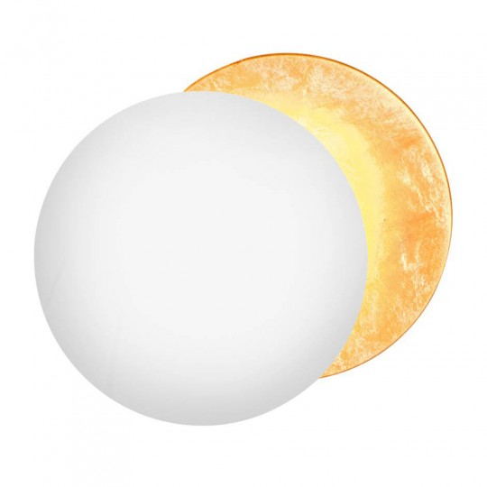 Lederam W Applique Blanc/Or 17cm