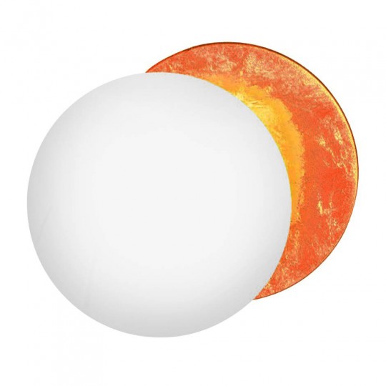 Lederam W Applique Blanc/Cuivre 17cm