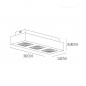 Irad Spot Plafond LED 3Lampes Blanc