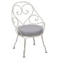 Cabriolet Fauteuil Avec Coussin Flanelle Grise