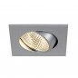 NEW TRIA LED 3W DL CARRE KIT, encastré, alu brossé, 3W, 38°, 3000K