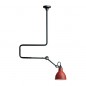 Suspension 312 Noir Satiné Réflecteur Rouge