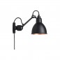 Applique 304 Noir Satiné avec Interrupteur sur le Câble