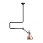 Suspension 312 Noir Satiné Réflecteur Cuivre