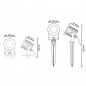 YAH LED EVO 230 SUR PIQUET 5W - GRIS 3000K 380LM