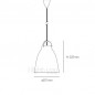 Caravaggio Suspension Gloss Blanc Diamètre 25.8cm