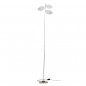 Lederam F3 Lampadaire Disques Blanc- Tige satinée
