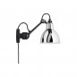 Applique 304 Noir Satiné avec Interrupteur sur le Câble