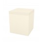 Quadrat Pouf 40x40x45cm Ecru Laqué