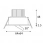 Toki Downlight Carré Orientable Blanc