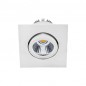 Toki Downlight Carré Orientable Blanc