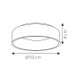 Lotaw Plafonnier Ø30cm LED Dim. 1x20W 3000K Noir