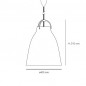 Caravaggio Suspension Gloss Blanc Diamètre 40cm