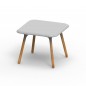 Sloo Table 90cm avec Pieds en Bois Iroko