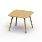 Sloo Table 90cm avec Pieds en Bois Iroko