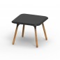 Sloo Table 90cm avec Pieds en Bois Iroko