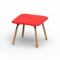 Sloo Table 90cm avec Pieds en Bois Iroko