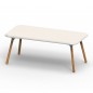 Sloo Table 180cm avec Pieds en Bois Iroko